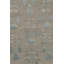 Rug & Kilim’S Block Print Rug With Beige-Gray And Steel Blue Florals