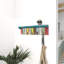 Portemanteaux en bois multicolore à fixation murale avec cinq crochets Peterkin