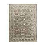 Grey Traditional Wool Silk Blend Rug - 10' x 14'2"