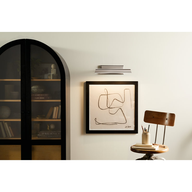 Lampe pour tableau à intensité variable, H 4,75 po x l 18,25 po x P 8,5 po, Nickel poli
