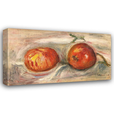 "Two Apples" by  Pierre-Auguste Renoir - Gallery Wrap Canvas Wall Art