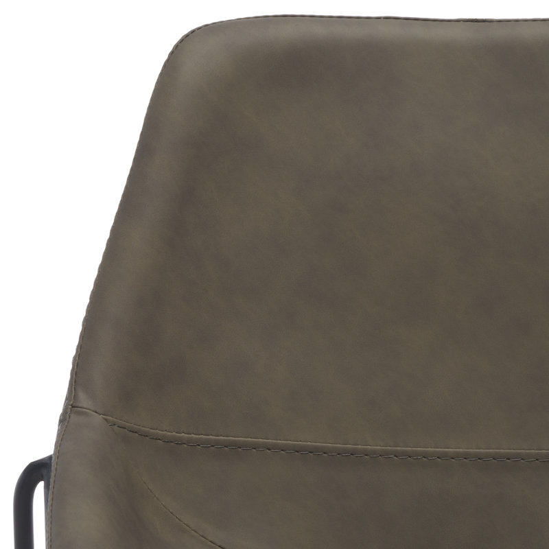 Tabouret de comptoir 27 po Chaliah, Gris foncé, Noir