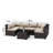 Hanshaw 7-Pieces All Weather Rattan U-Shape Sectional Sofa With Cushions-125933095