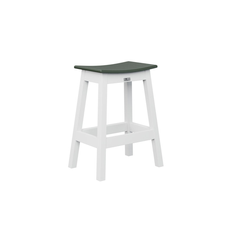 Berlin Gardens Saddle Counter Stool, 24.75", Black