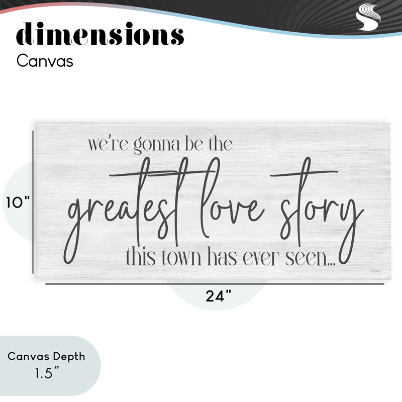 Greatest Love Story Message Canvas, conception par Susie Boyer, H 10 po x l 24 po