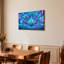 Ensemble de 1 tableau sur toile enroulée « Paon néon Cyber ​​​​City »-818436327