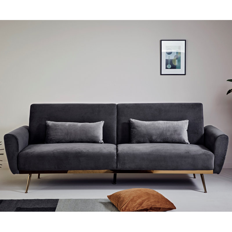 Shiflet 3 Seater Reclining Sleeper, Platinum Grey Velvet