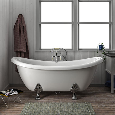 Minerva 69'' x 28'' Soaking Acrylic Bathtub