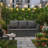 67.7" 3-Seat All-Weather Wicker Patio Sofa with Thick Black Cushions, Black Frame-873009194