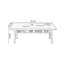 Bureau rectangulaire en bois massif brun clair-502854128