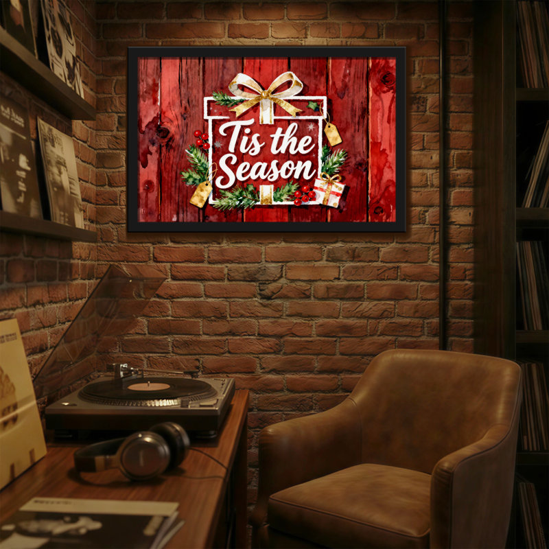 «Christmas Tis The Season Holiday», plaque de bois