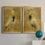 «Gold Crane at Dusk I», ensemble de 2 reproductions d'art sur toiles-2092483603-2016653011-2092483602