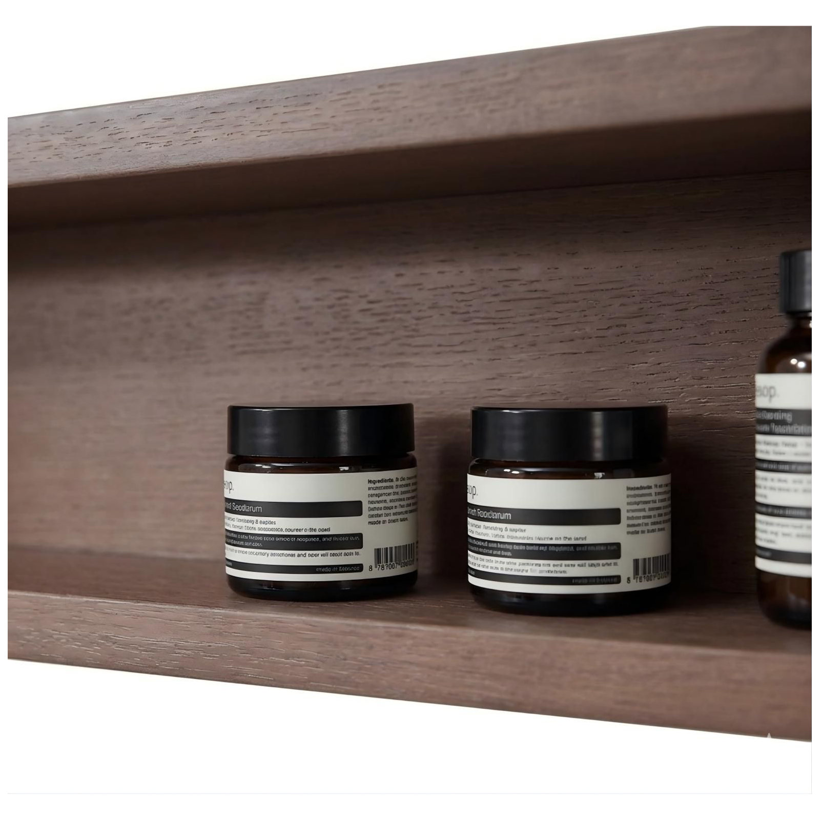 Wall Mounted Bathroom Shelves, Chestnut Oak