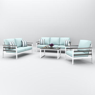 Townsend 4 Person Seating Group With Sunbrella Cushions