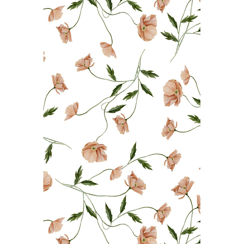 Floral Wallpaper, Pre-Pasted
