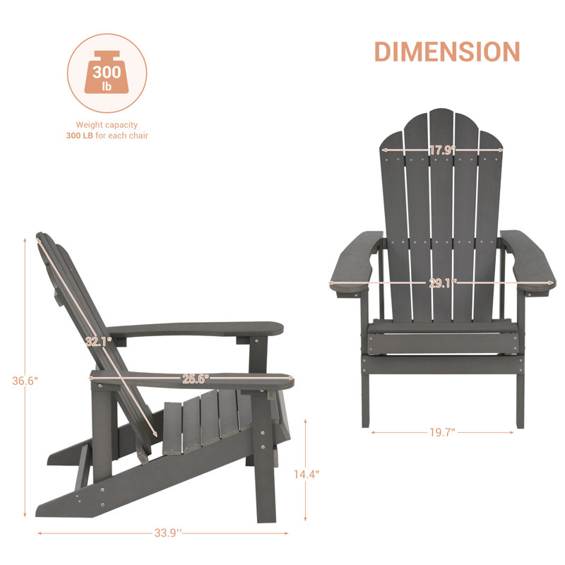 Chaise Adirondack Henk, Gris
