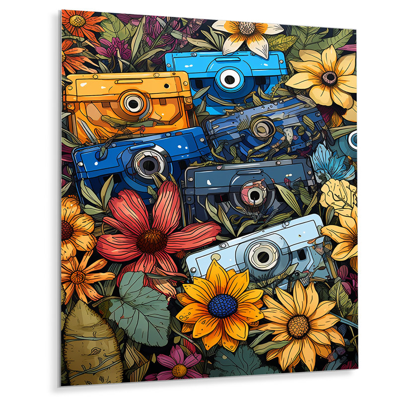 Pop Art Cassette Tapes Melody III - Cassette Tapes, H 32 po x l 24 po x P 1 po