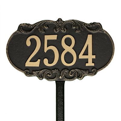 Charrington 1-Line Lawn Address Sign