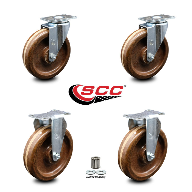 4-Piece High Temp Phenolic Caster Set