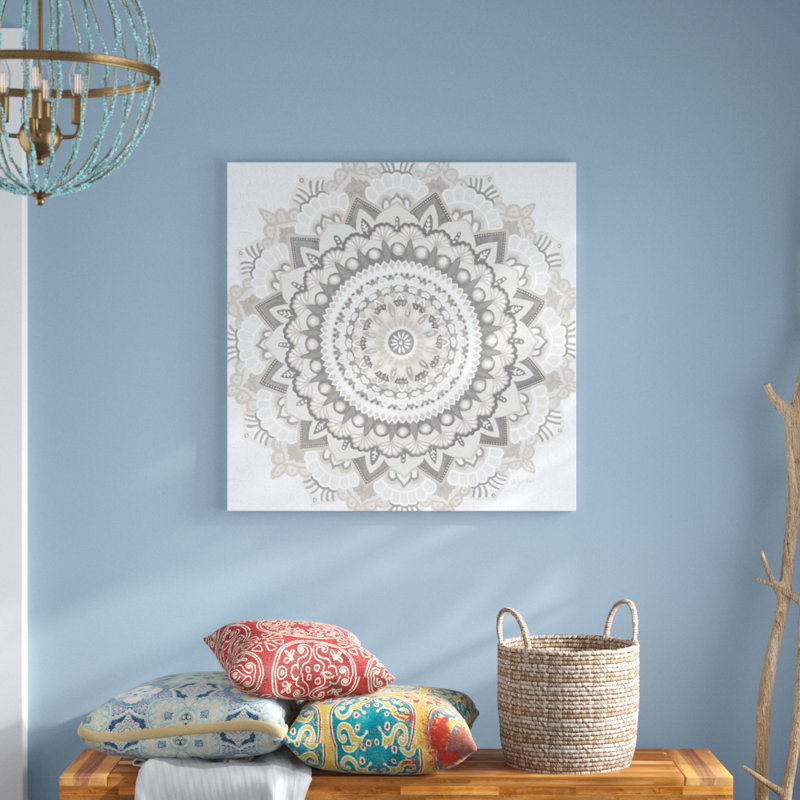 «Mandala Dream Neutral Crop» par James Wiens, impression sur toile non encadrée, H 36 po x l 36 po