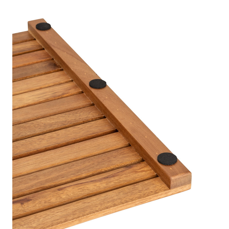Merrillan Acacia Hardwood Non-Slip Shower Mat