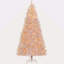 Sapin de Noël artificiel 7,5 pi avec branches réalistes, 500 lumières DEL blanc chaud et 1346 pointes, rose-118034258