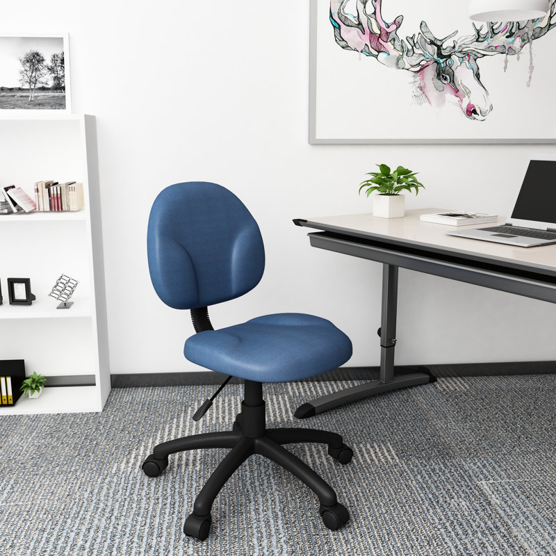 ErgoFlex Diamond Black Caressoft Armless Task Chair