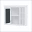 Pharmacie murale 35x28 avec 6 tablettes ouvertes et tablettes réglables - Blanc-130038759