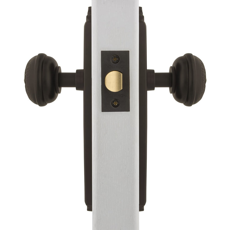 Egg & Dart Plate with Egg & Dart Door Knob, Oil-Rubbed Bronze, 2.375"