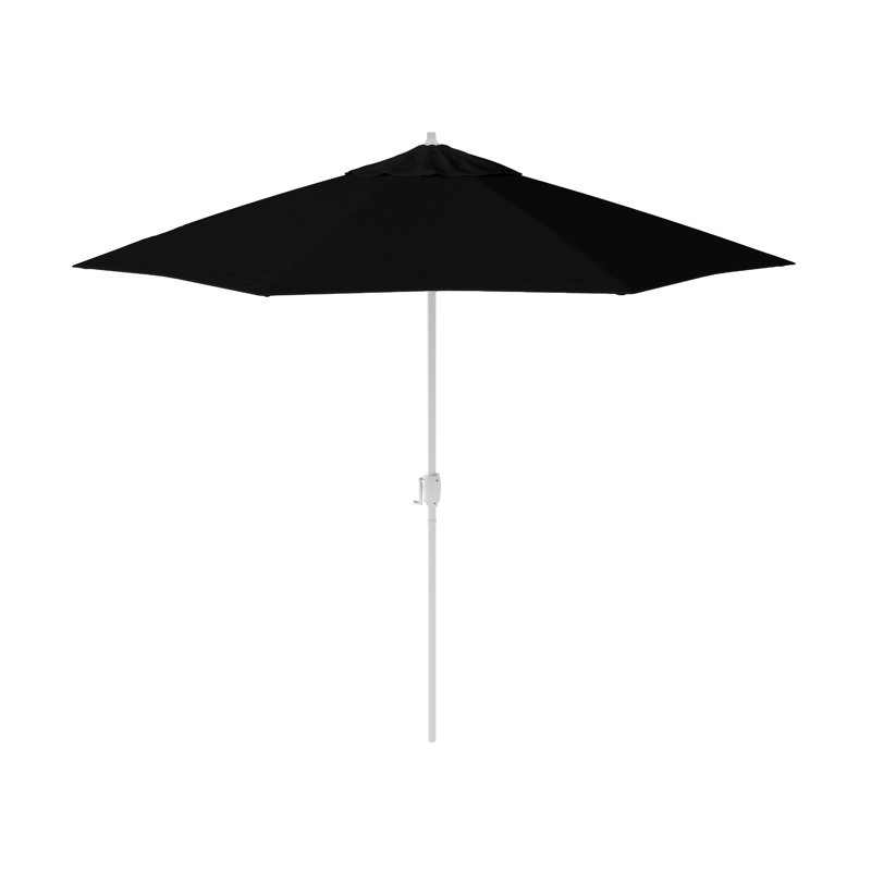 Parasol en aluminium 9 po, Noir, noir, noir, noir
