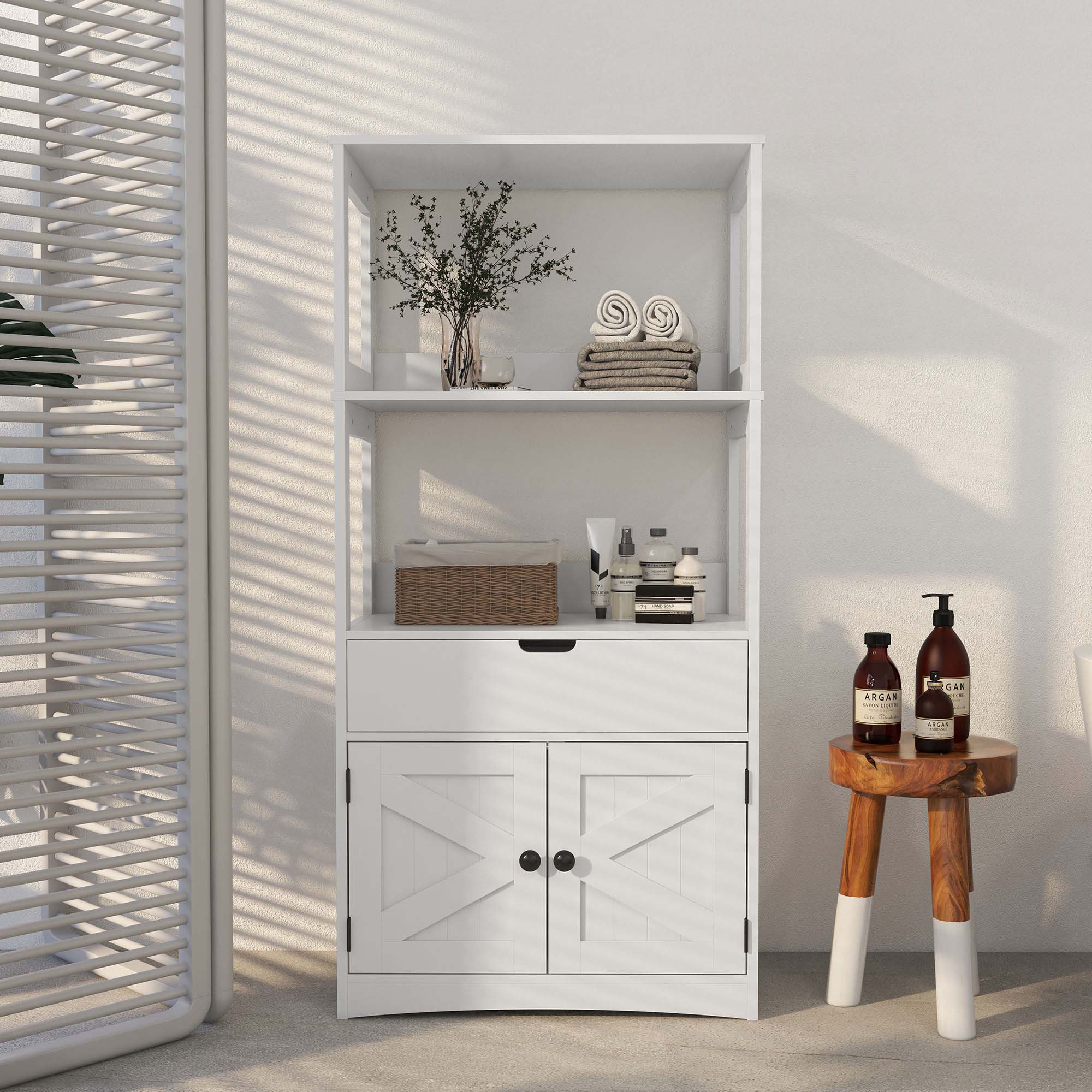 Lark Manor Farmhouse Bathroom Floor Cabinet | Wayfair