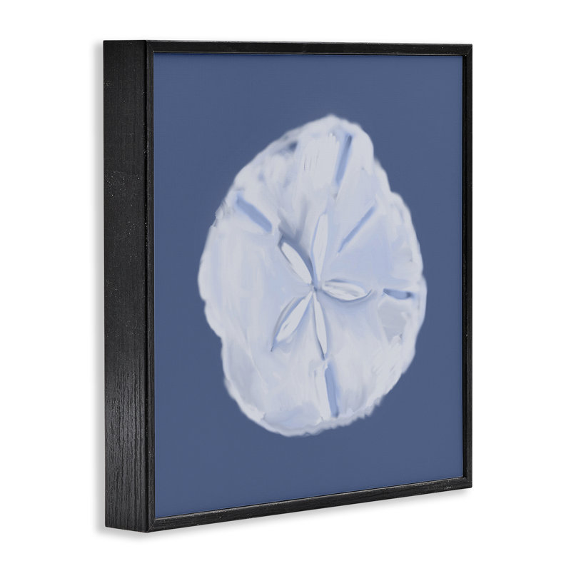 «Blue Nova Sand Dollar», art de la giclée encadrée par Julie Derice, Giclée encadrée noir minuit, H 17 po x l 17 po