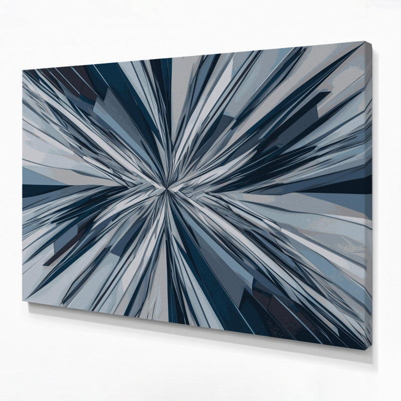 Geometric Abstraction 21 Grey Canvas Wall Art, 11" H x 14" W