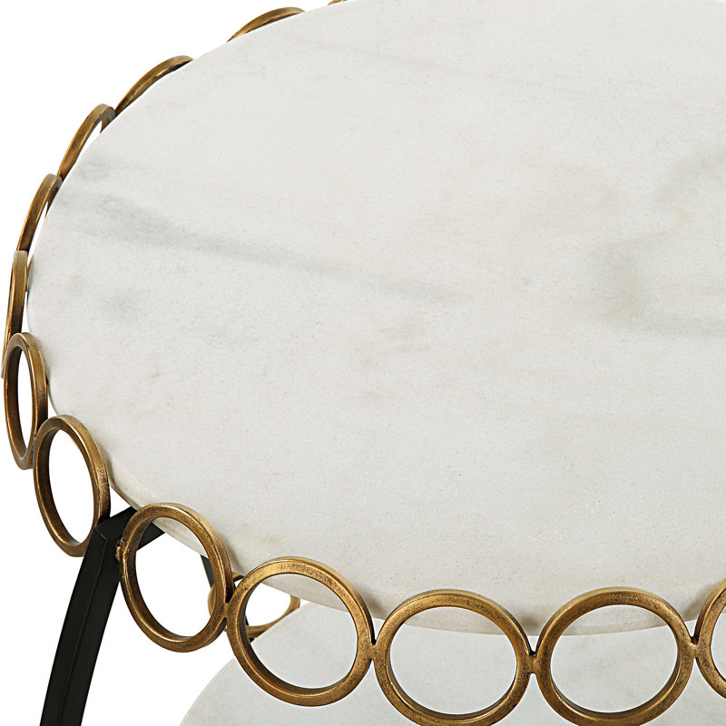 Chainlink Marble End Table