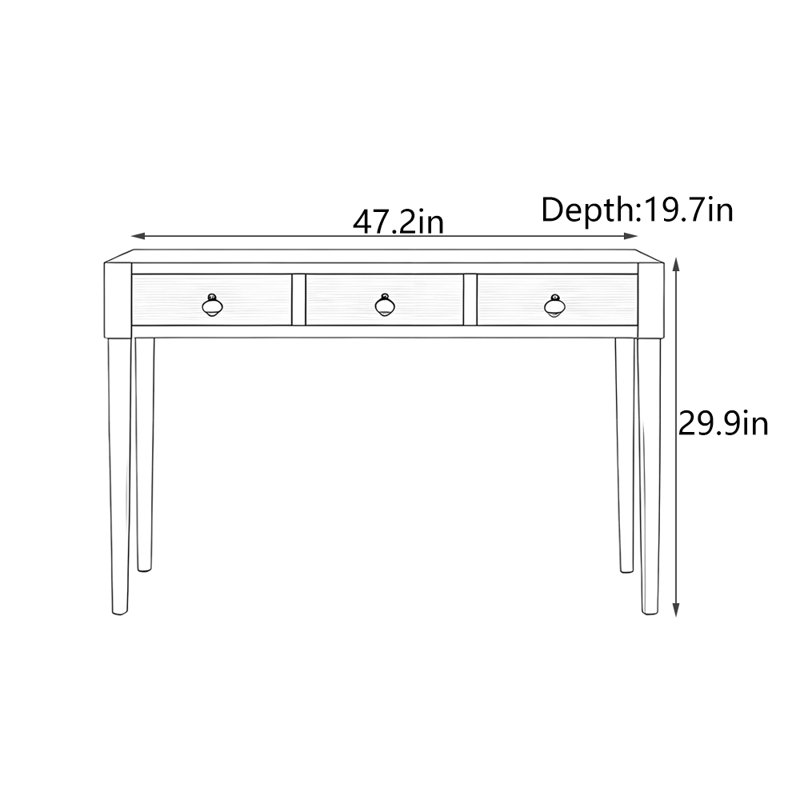 Console American Vintage, Blanc rétro