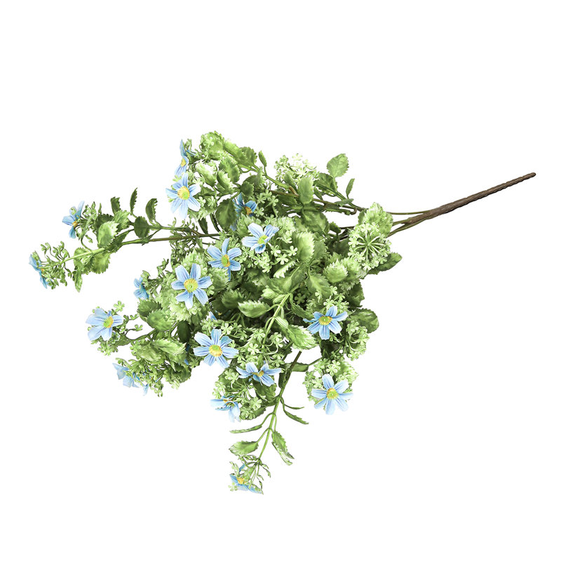 Bouquet de tiges de fleurs artificielles, Bleu