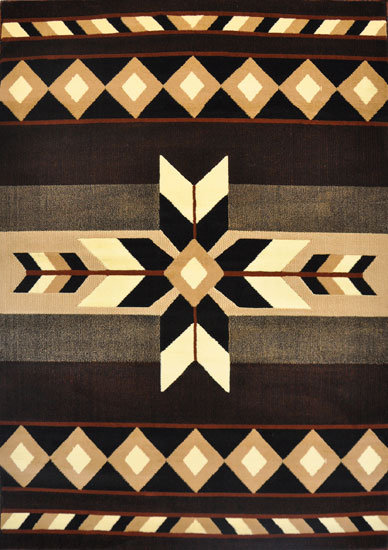 Tapis à inspiration sud-ouest noir Douglas, 3 pi x 5 pi