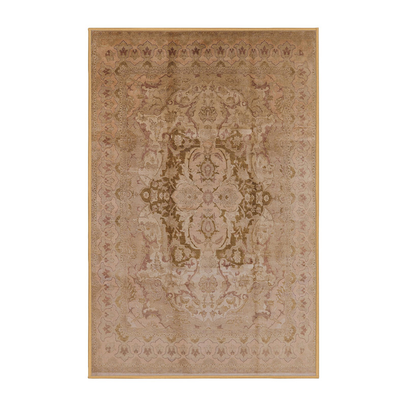 Tapis oriental brun / beige, Rectangle 6 pi x 9 pi