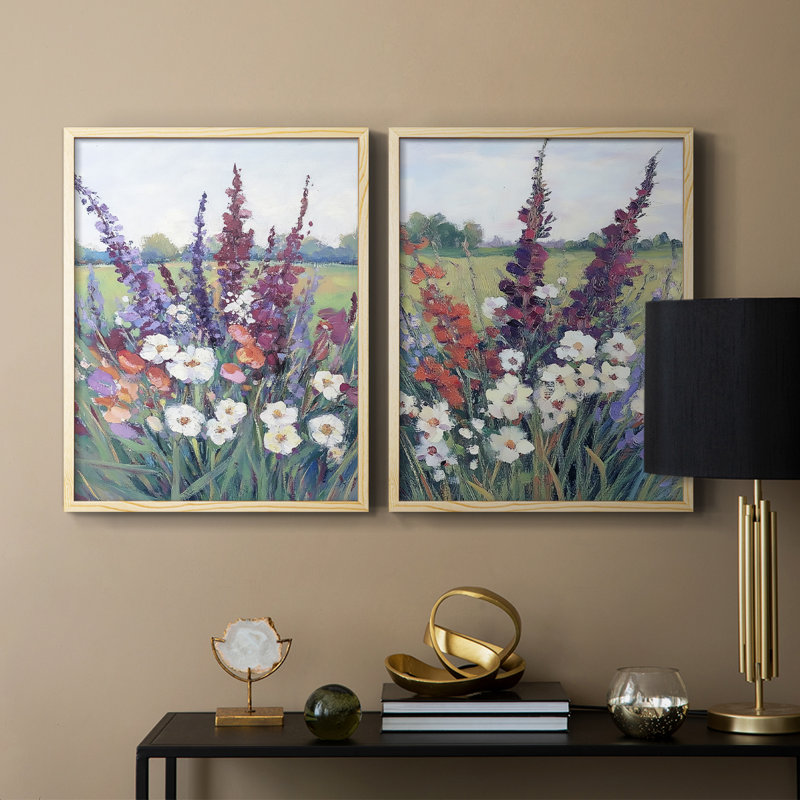 Série FLORAL DCxxxvi-Impression encadrée de qualité supérieure - prête à être accrochée - aucun clou requis - aucun clou requis