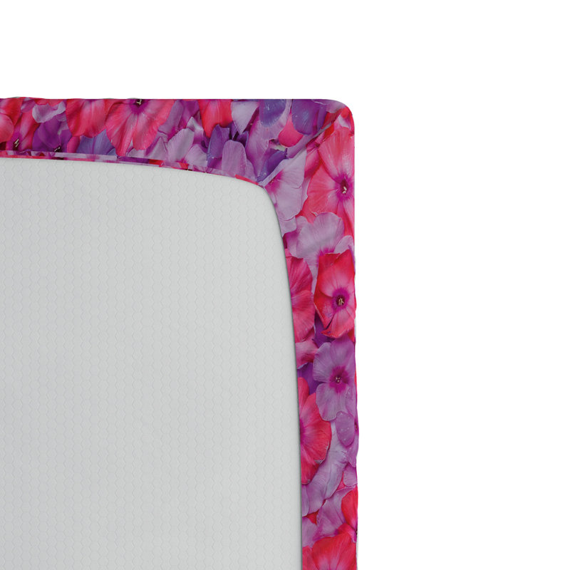 Microfiber Floral Fitted Sheet, Twin Fitted Sheet