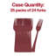 Fourchettes de fête jetables en plastique rouge - 600 fourchettes