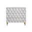 Armoire console argent métallique et champagne