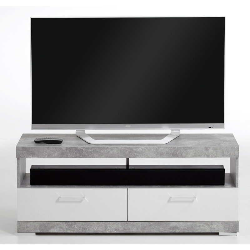 Charlton Unfinished TV Stand for TVs up to 50", Grey/White