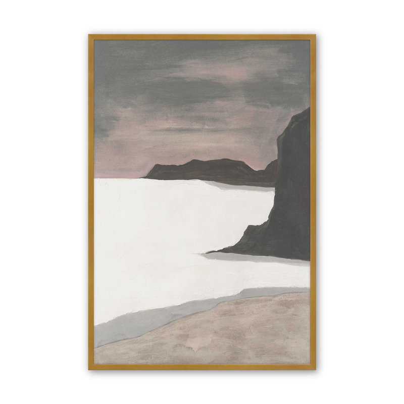 Impression sur toile, "Océan polaire II" par Michael Willett, H 32 po x l 24 po, Encadrement ouvert sans papier mat, Doré