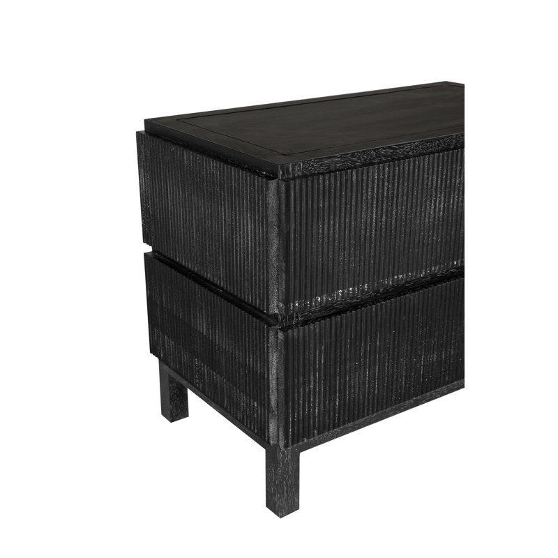 Plato 2 - Drawer Nightstand, Black Walnut