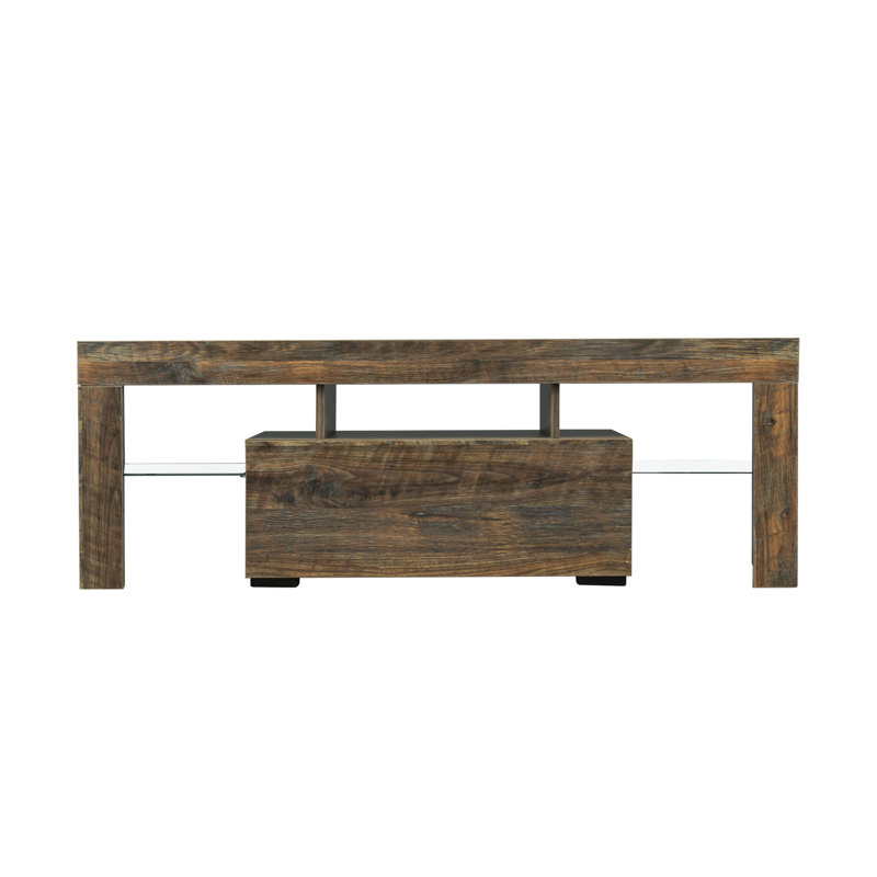 Donivon Unfinished TV Stand for TVs up to 55", Mottled Brownish Gray