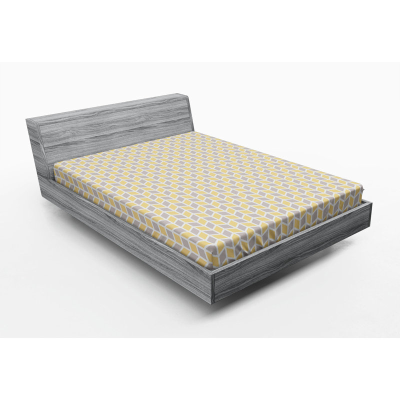 Microfiber Geometric Fitted Sheet, Full Fitted Sheet