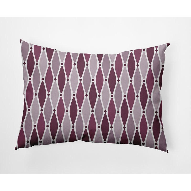 Coussin lombaire d’extérieur Wavy, Violet