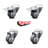 4-Piece Thermoplastic Rubber Caster Set