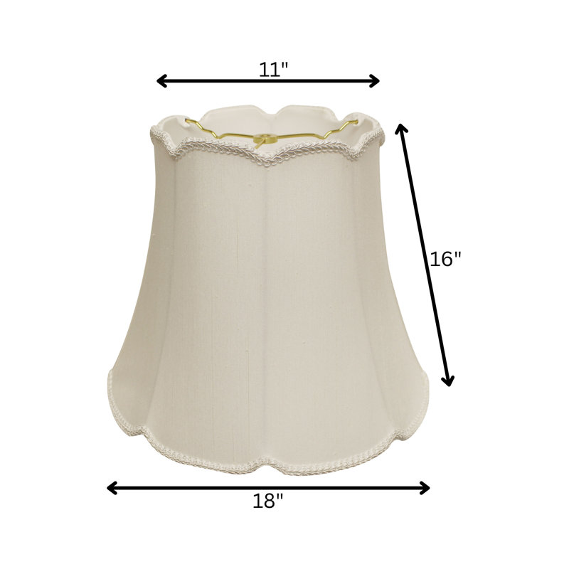 Abat-jour cloche en soie 11 po, Blanc